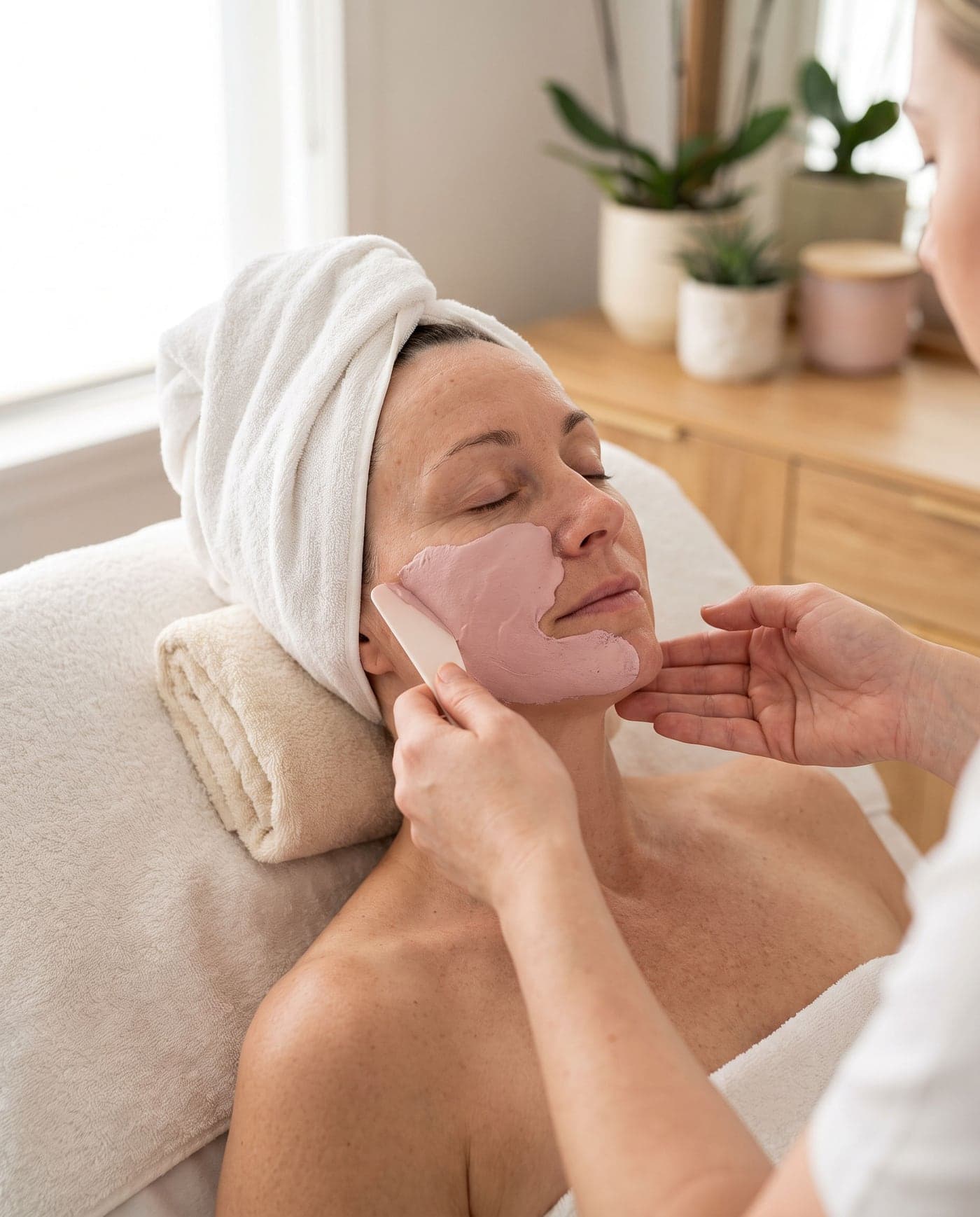 Nanošenje peel-off maske za hidrataciju lica